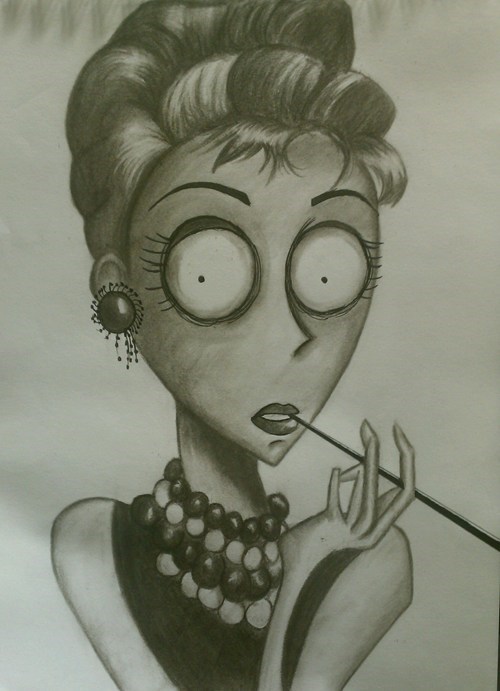 Audrey Hepburn Burtonized
