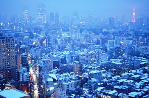 Snowfall in Tokyo