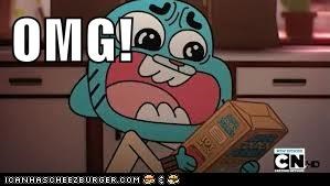 Gumball holding cereal