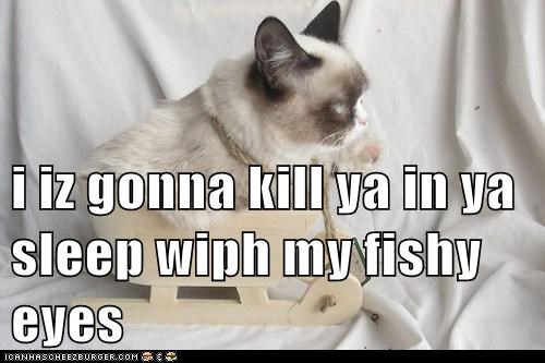 i iz gonna kill ya in ya sleep wiph my fishy eyes