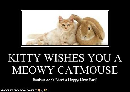 KITTY WISHES YOU A MEOWY CATMOUSE