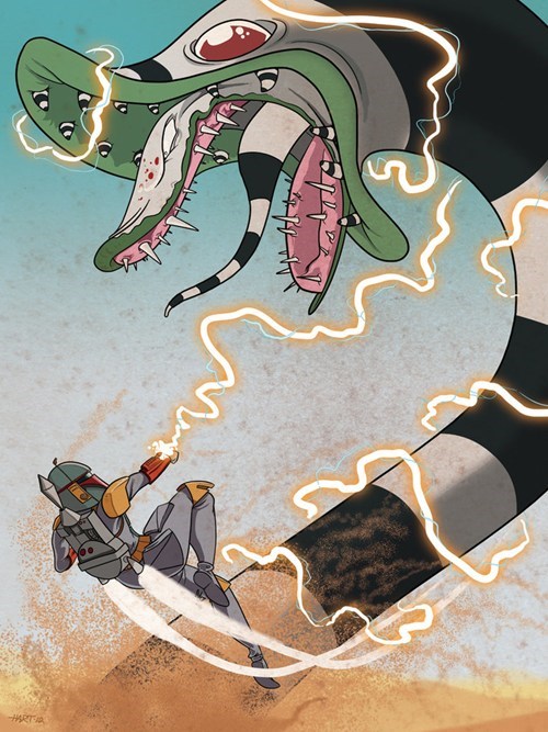 Boba Fett Vs. the Sandworm