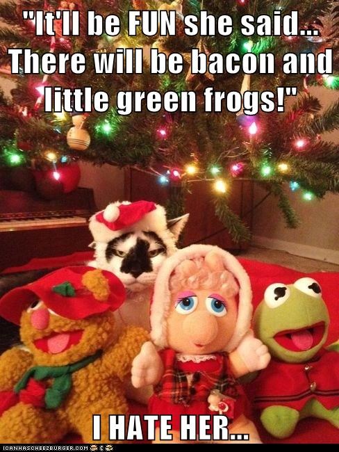 "It'll be FUN she said... There will be bacon and little green frogs!"  I HATE HER...