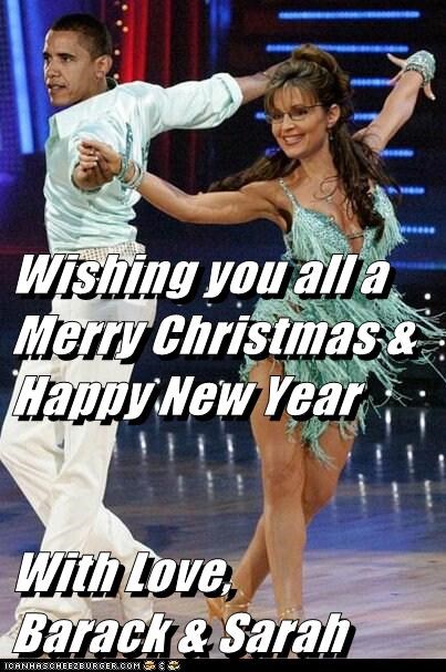 Wishing you all a Merry Christmas & Happy New Year  With Love,      Barack & Sarah