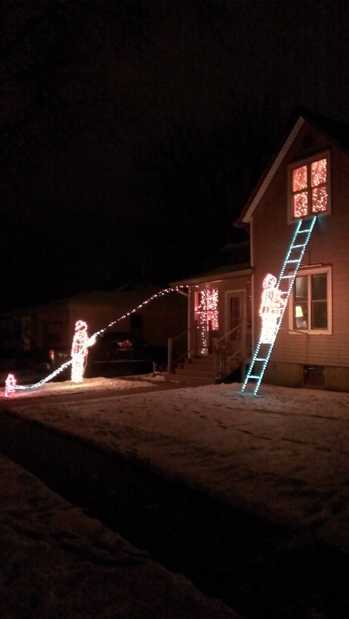 Firemen Decorate a Little Differently for the Holidays