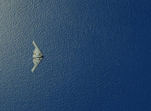 Not Sure If Flying Over the Ocean or Attached to a Blue Wall
