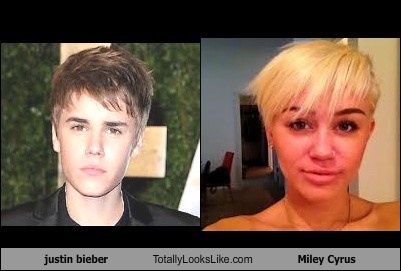 justin bieber Totally Looks Like Miley Cyrus
