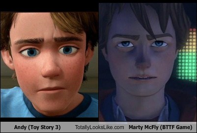 Andy (Toy Story 3) Totally Looks Like Marty McFly (BTTF Game)
