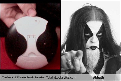 The Back of This Electronic Sudoku Totally Looks Like Abbath