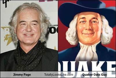 Jimmy Page Totally Looks Like Quaker Oats Guy