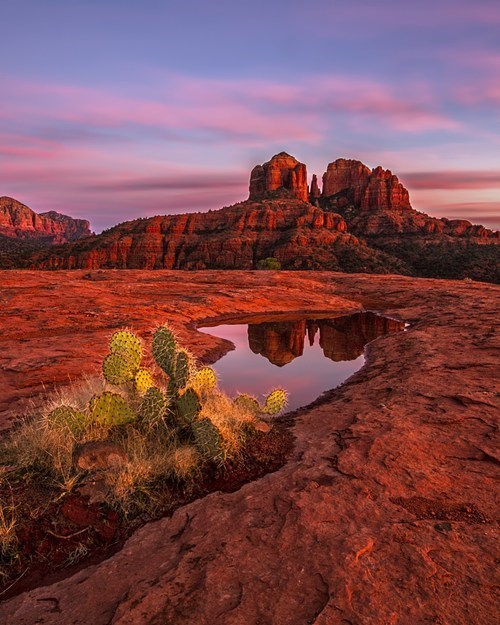 Sundown at Cathedral Rock, Arizona