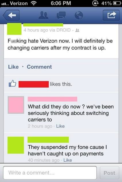 Damn You And Your Reasonable Standards, Verizon!