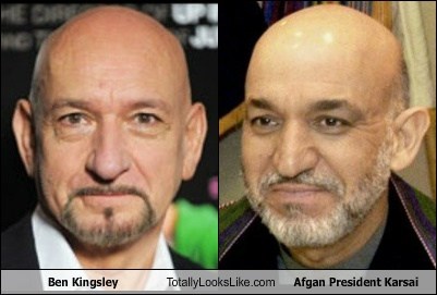 Ben Kingsley Totally Looks Like Afghan President Karsai
