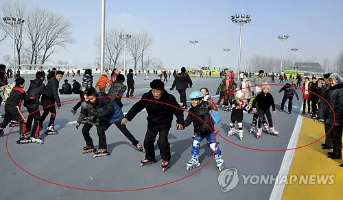 This Looks Shopped of the Day: North Korean Roller Skating Rink Photo