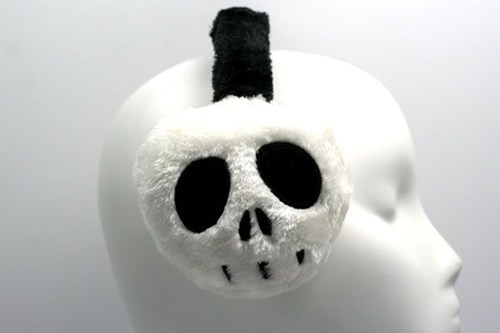 Plush Skull Earmuffs Keep You Cozy and Cool