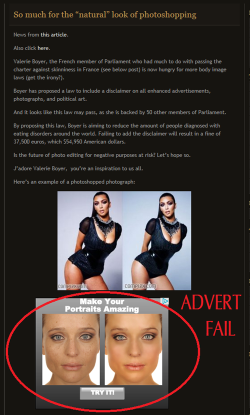 Webpage Advertising FAIL