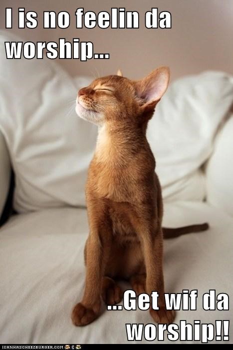 I is no feelin da worship...  ...Get wif da worship!!