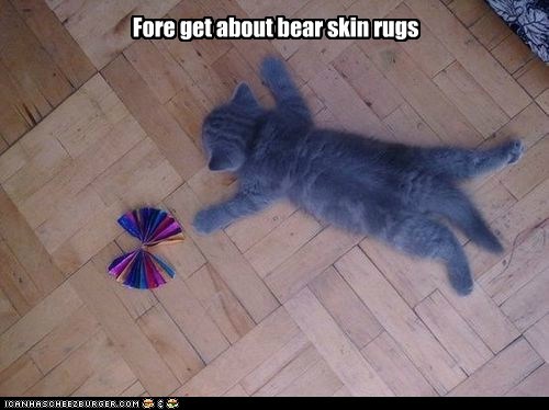 Fore get about bear skin rugs