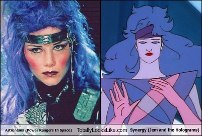 Astronema (Power Rangers In Space) Totally Looks Like Synergy (Jem and the Holograms)