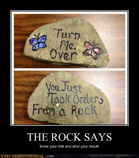 THE ROCK SAYS