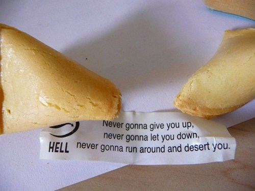 My Dinner Just Rick Rolled Me