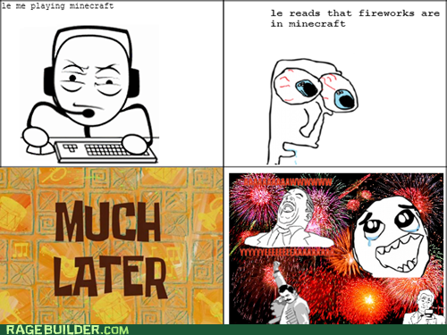 minecraft fireworks!