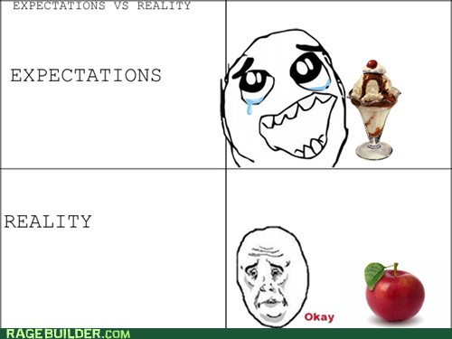 expectations vs reality