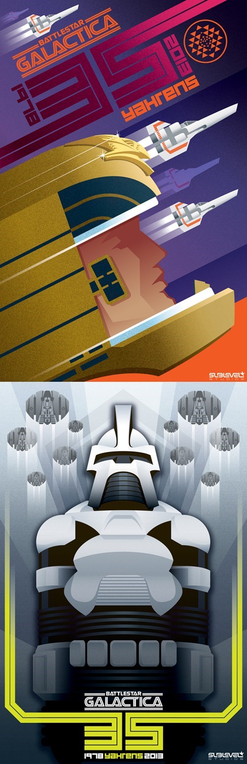 Art Deco Battlestar Galactica