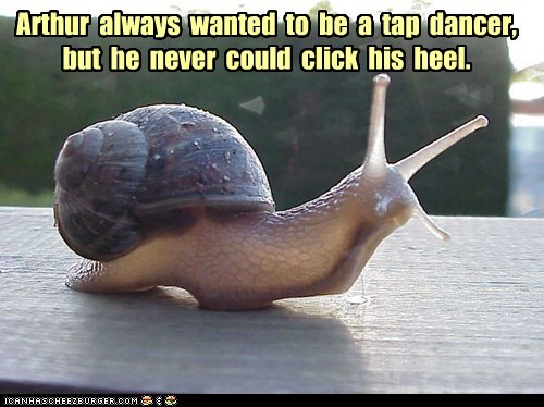 Arthur  always  wanted  to  be  a  tap  dancer,  but  he  never  could  click  his  heel.