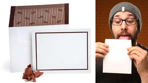 Chocolate Envelope Adhesive Makes Mail Tasty
