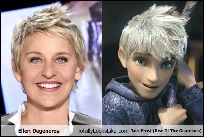 Ellen Degeneres Totally Looks Like Jack Frost (Rise Of The Guardians)