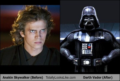 Anakin Skywalker (Before) Totally Looks Like Darth Vader (After)