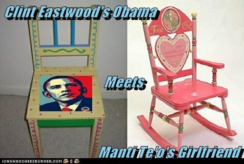 Clint Eastwood's Obama                                   Meets                                  Manti Te'o's Girlfriend