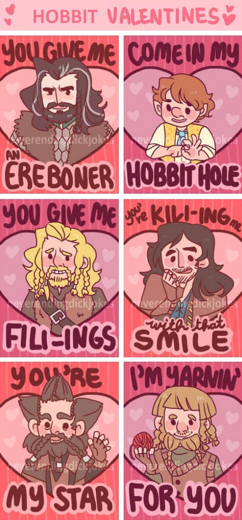 These Hobbit Valentines Are the Perfect Way to Ask That Special Geek to Share in an Adventure