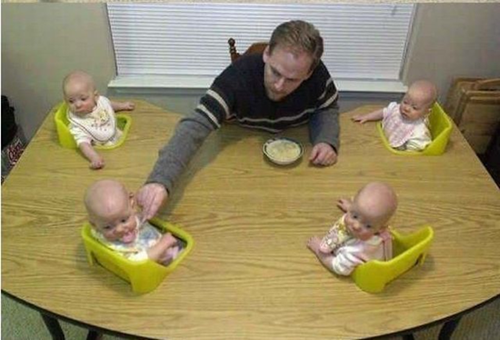 "Alright Kids, Time to Play Hungry Hungry Hippos"
