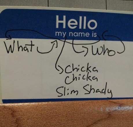 Eminem's Name Badge