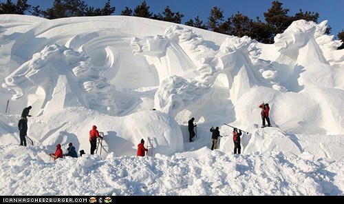 Snow horses...