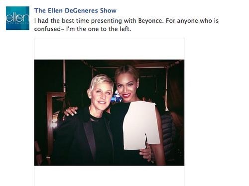 Ellen and Beyoncé?