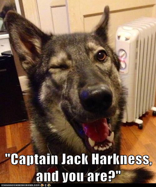 "Captain Jack Harkness, and you are?"