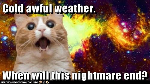 Cold awful weather.  When will this nightmare end?