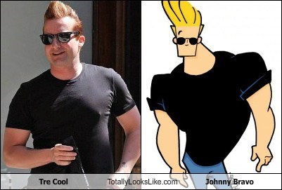 Tre Cool Totally Looks Like Johnny Bravo
