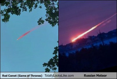 Red Comet (Game of Thrones) Totally Looks Like Russian Meteor