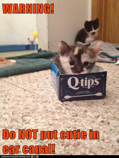 WARNING!  Do NOT put cutie in ear canal!