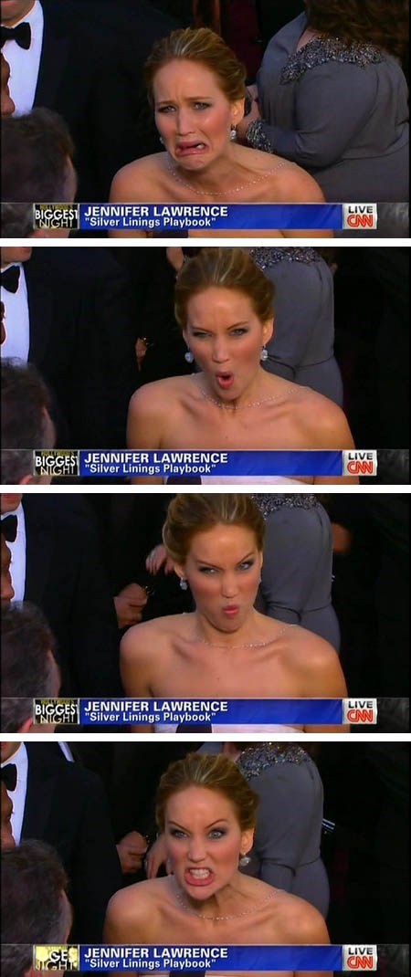 Jennifer Lawrence is in Perfect Form Tonight!