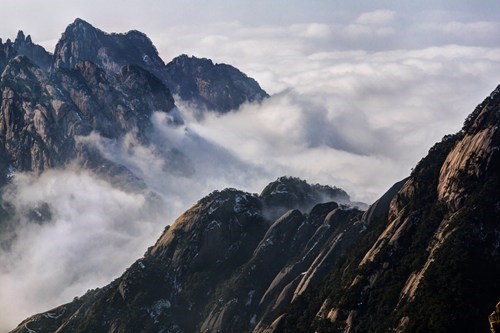 Standing Above the Clouds at Huangshan Mt.