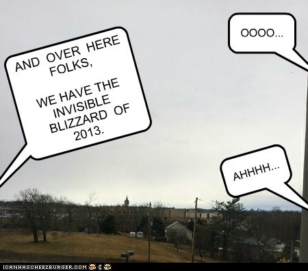 AND  OVER  HERE  FOLKS,    WE HAVE THE  INVISIBLE    BLIZZARD  OF   2013.