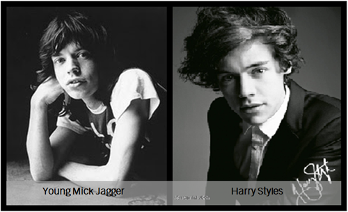 Harry Styles totally looks like a young Mick Jagger