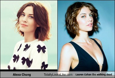 Alexa Chung Totally Looks Like Lauren Cohan the walking dead