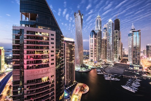 The Bright Colors of the Dubai Marina