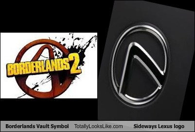 Borderlands Vault Symbol Totally Looks Like Sideways Lexus logo